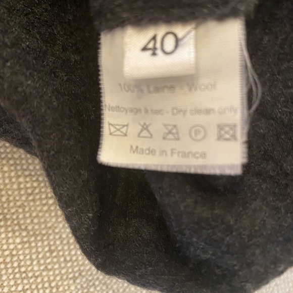 LANVIN WINTER 2006 SIZE 40 WOOL RUFFLE BIB LONG SLEEVE TOP - Picture 3 of 5